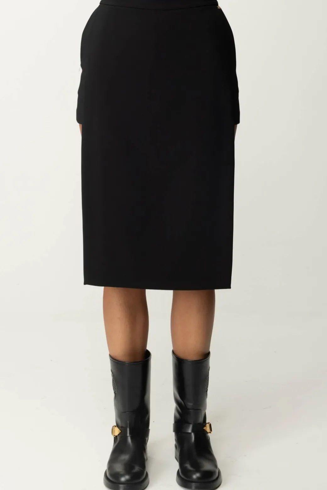 Elisabetta Franchi Gonna Midi con ShortsNERO