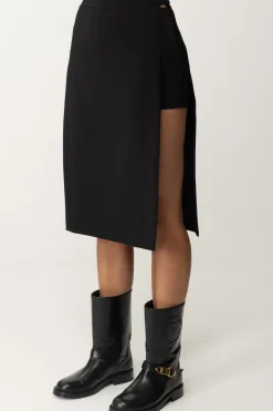 Elisabetta Franchi Gonna Midi con ShortsNERO