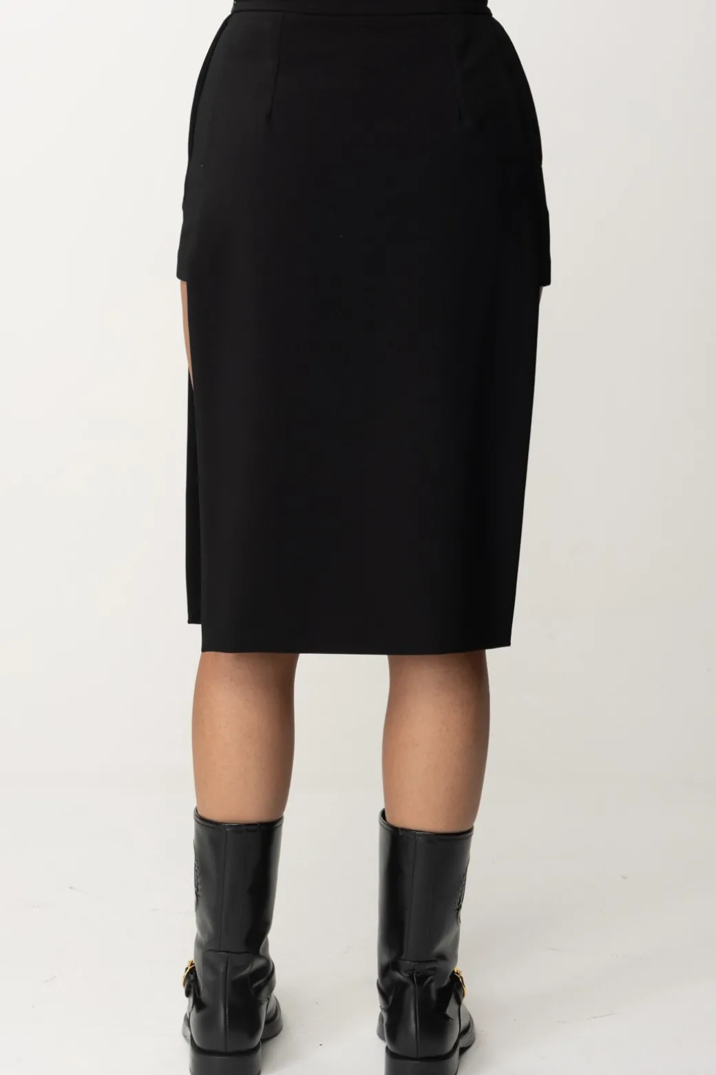 Elisabetta Franchi Gonna Midi con ShortsNERO