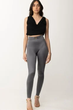 Elisabetta Franchi Leggings In Lycra con LogoPIOMBO