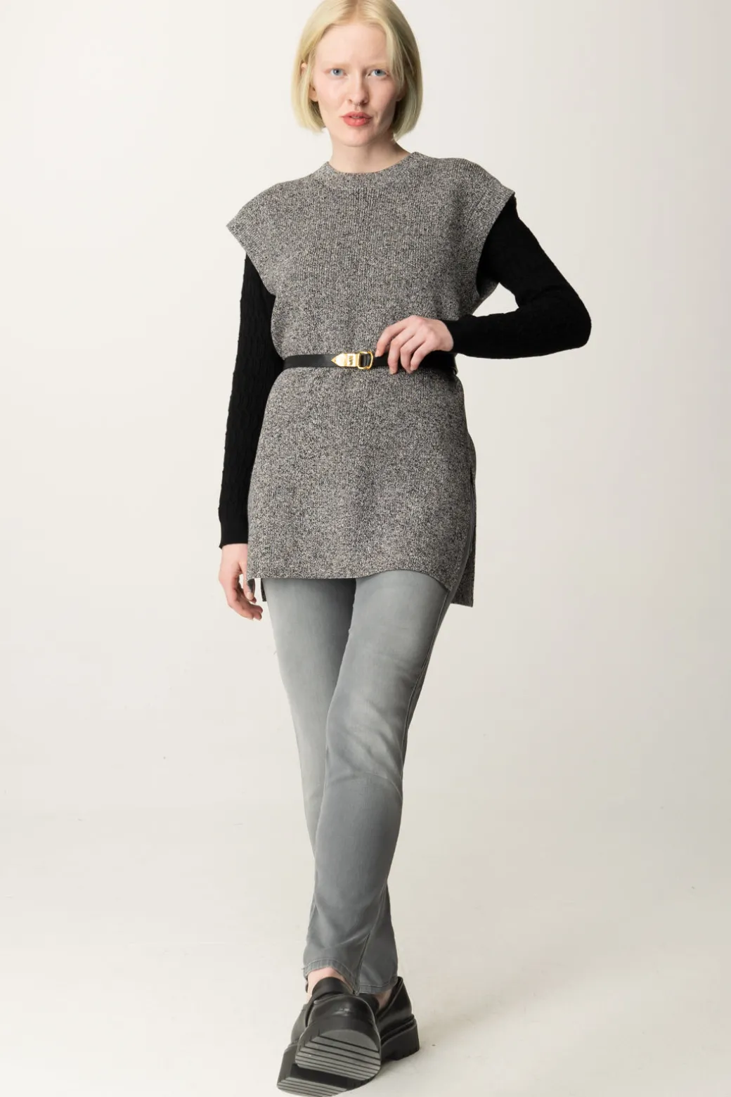 Elisabetta Franchi Maglia con CinturaSALEPEPE