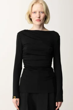 Elisabetta Franchi Maglia con DrappeggioNERO
