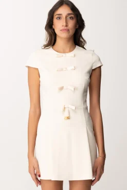 Elisabetta Franchi Mini Abito con Fiocchetti In RasoBURRO