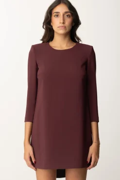 Elisabetta Franchi Mini Abito con Inserto In VelaROUGE NOIR