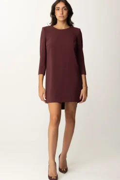 Elisabetta Franchi Mini Abito con Inserto In VelaROUGE NOIR