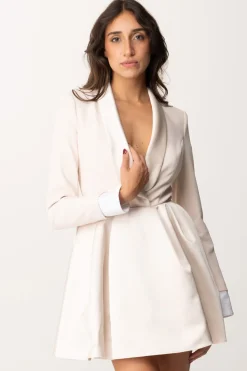 Elisabetta Franchi Mini Abito con Gonna a Pieghe e ReversLATTICE