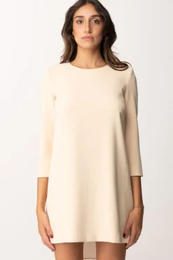 Elisabetta Franchi Mini Abito con Inserto In VelaCREMA