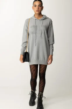 Elisabetta Franchi Mini Abito a Felpa con CappuccioGRIGIO MELANGE