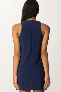 Elisabetta Franchi Mini Abito a Sacchetto con CollanaNAVY