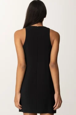 Elisabetta Franchi Mini Abito a Sacchetto con CollanaNERO