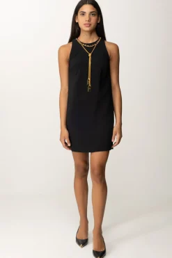 Elisabetta Franchi Mini Abito a Sacchetto con CollanaNERO