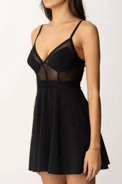 Elisabetta Franchi Miniabito con Top Bustier In TulleNERO