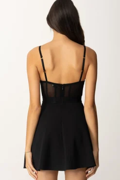 Elisabetta Franchi Miniabito con Top Bustier In TulleNERO