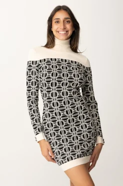 Elisabetta Franchi Miniabito Dolcevita LogatoNERO/BURRO