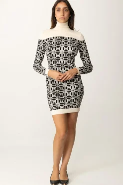 Elisabetta Franchi Miniabito Dolcevita LogatoNERO/BURRO