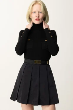 Elisabetta Franchi Miniabito con Ricamo LogoNERO