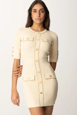 Elisabetta Franchi Miniabito con CatenaCREMA