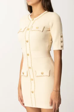 Elisabetta Franchi Miniabito con CatenaCREMA