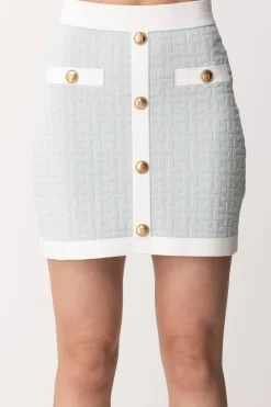 Elisabetta Franchi Minigonna EmbossedACQUA