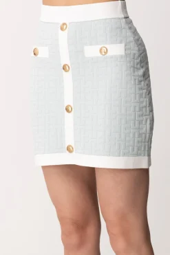 Elisabetta Franchi Minigonna EmbossedACQUA