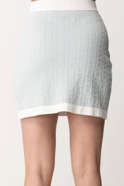 Elisabetta Franchi Minigonna EmbossedACQUA