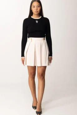 Elisabetta Franchi Minigonna a Pieghe con ZipLATTICE