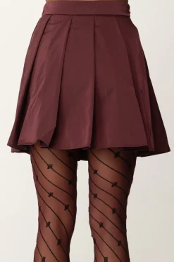 Elisabetta Franchi Minigonna a Pieghe con ZipROUGE NOIR