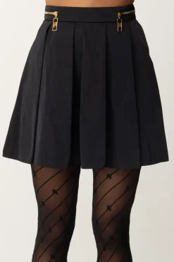 Elisabetta Franchi Minigonna a Pieghe con ZipNERO
