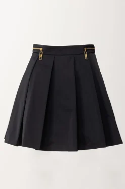 Elisabetta Franchi Minigonna a Pieghe con ZipNERO