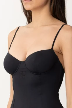 Elisabetta Franchi Monokini con Taglio Coppe e LogoNERO