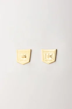 Elisabetta Franchi Orecchini Stemma LogoORO GIALLO