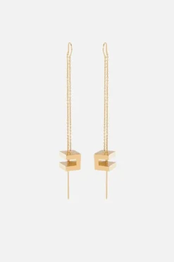 Elisabetta Franchi Orecchini CubeORO GIALLO