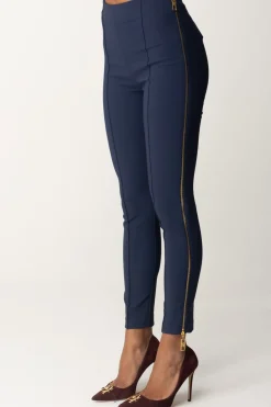 Elisabetta Franchi Pantalone Dritto con ZipNAVY