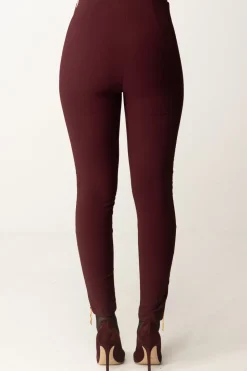 Elisabetta Franchi Pantalone Dritto con ZipROUGE NOIR