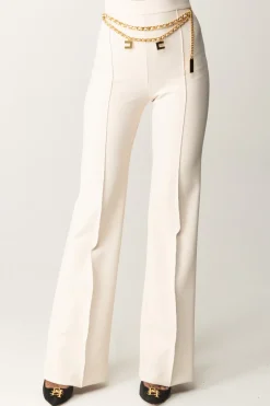 Elisabetta Franchi Pantaloni Palazzo con Catena e CharmsBURRO