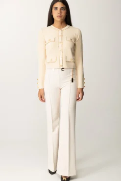 Elisabetta Franchi Pantaloni Palazzo con Catena e CharmsBURRO