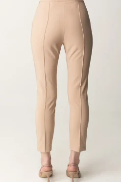 Elisabetta Franchi Pantaloni Dritti In Tessuto TecnicoaNUDO