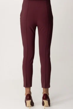 Elisabetta Franchi Pantaloni Dritti In Tessuto TecnicoROUGE NOIR