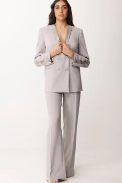 Elisabetta Franchi Pantalone Dritti con CinturaPERLA