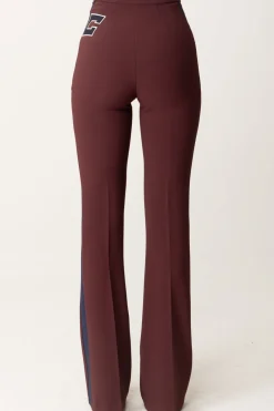 Elisabetta Franchi Pantaloni Svasati con Bande a ContrastoROUGE NOIR/NAVY