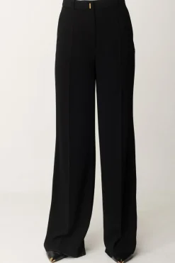 Elisabetta Franchi Pantaloni Dritti a Gampa AmpiaNERO