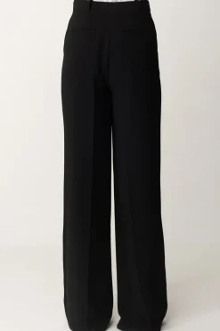 Elisabetta Franchi Pantaloni Dritti a Gampa AmpiaNERO