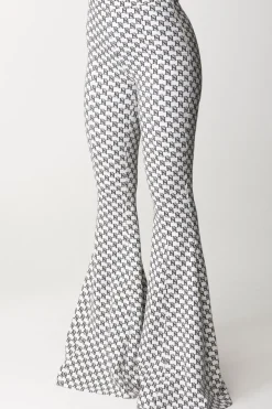 Elisabetta Franchi Pantaloni a Zampa MonogramBURRO/NERO