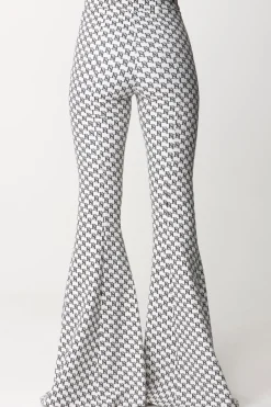 Elisabetta Franchi Pantaloni a Zampa MonogramBURRO/NERO