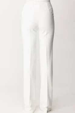 Elisabetta Franchi Pantalone In Crêpe con CinturaAVORIO