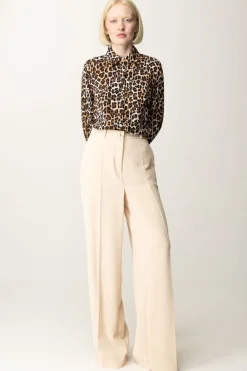 Elisabetta Franchi Pantaloni Dritti a Gampa AmpiaCREMA