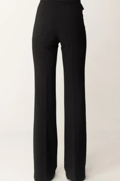 Elisabetta Franchi Pantaloni Stretch con Logo In VitaNERO