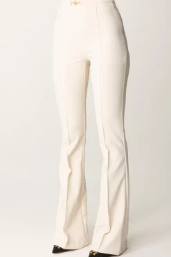 Elisabetta Franchi Pantaloni In Crepe Stretch con Morsetto In VitaBURRO