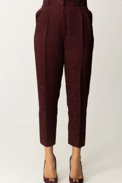 Elisabetta Franchi Pantalone Dritto In CrêpeROUGE NOIR