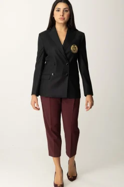 Elisabetta Franchi Pantaloni Crop con PincesROUGE NOIR